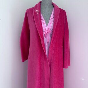 Vintage  Robe & Nightie sz M-L - Fuchsia